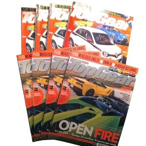 BBC Top Gear Magazine UK Edition Lot of 8 Issues 2014 Corvette Lamborghini UK